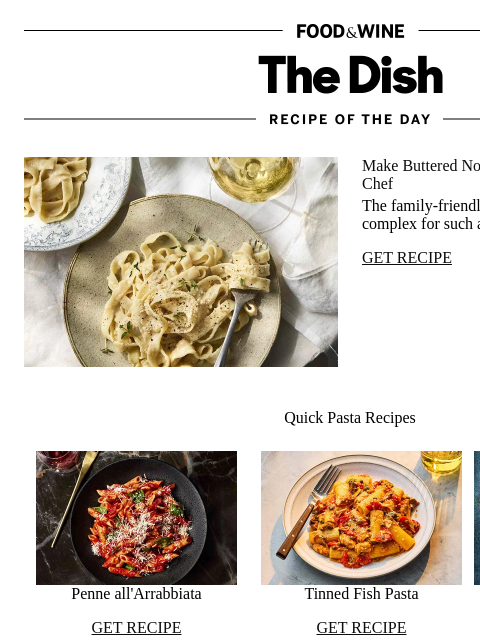 foodandwine newsletter: Pasta in Bianco