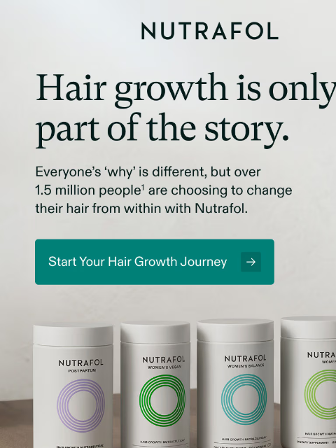 nutrafol newsletter: Real people. Real hair wins.