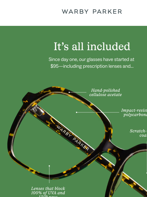 warbyparker newsletter: These extras don’t cost extra