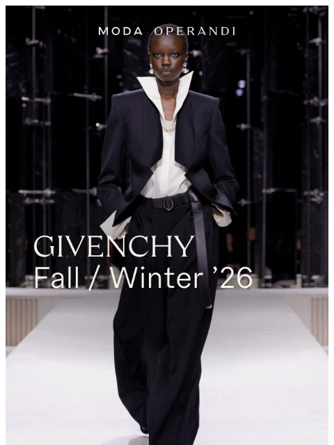 modaoperandi newsletter: GIVENCHY Fall ’26