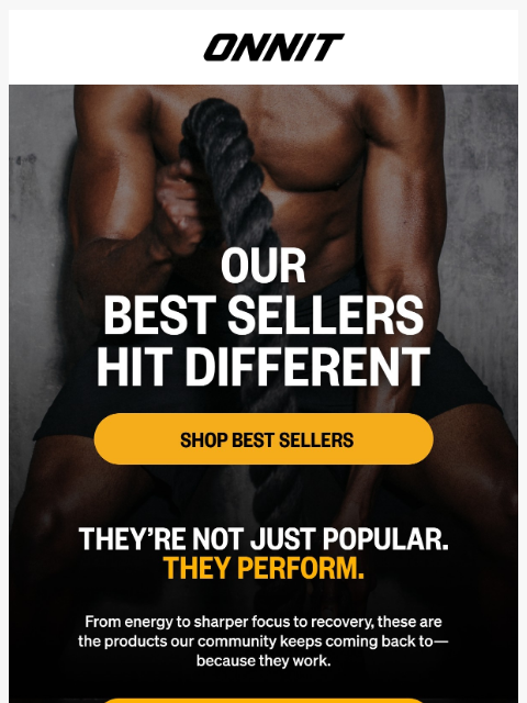 onnit newsletter: These don’t stay in stock for long​