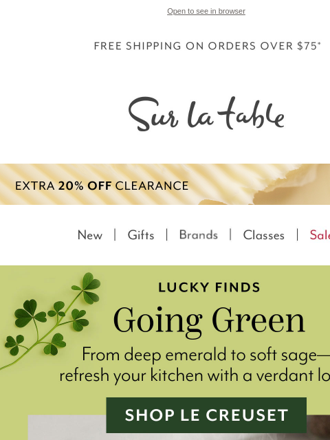 surlatable newsletter: ☘️ Feeling Lucky? Go Green.