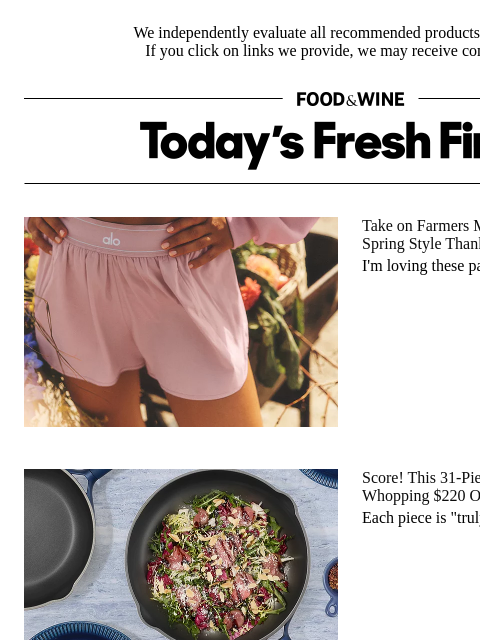 foodandwine newsletter: Score! This 31-Piece Cookware Set Is a Whopping $2...