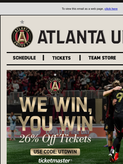 atlutd newsletter: 26% OFF ENDS SOON