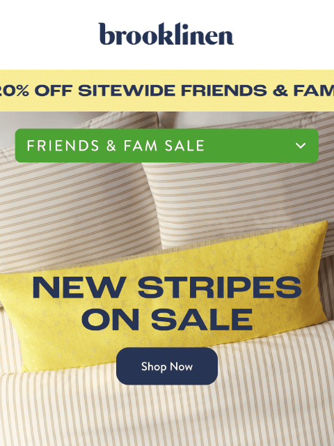 brooklinen newsletter: Stripes are the Seasonal Refresh You Need