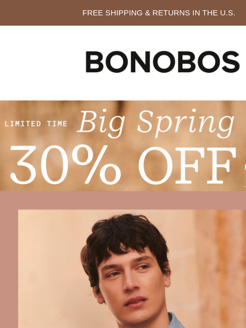 bonobos newsletter: Up to 70% Off Sale Shirts for a Limited Time