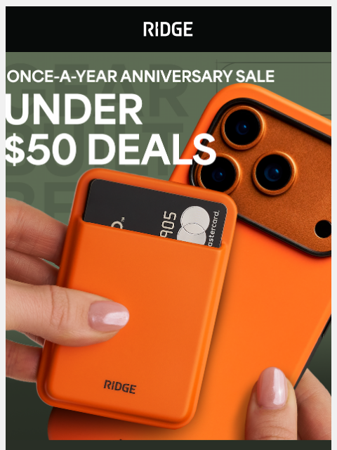 ridge newsletter: Claim Under $50 Deals