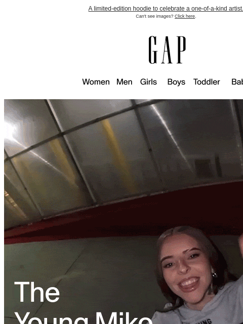 gap newsletter: The Young Miko Hoodie. Pre-order now.