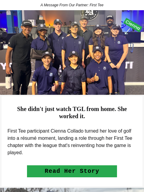 golfdigest newsletter: Ever wondered what it's like to be a First Tee coa...