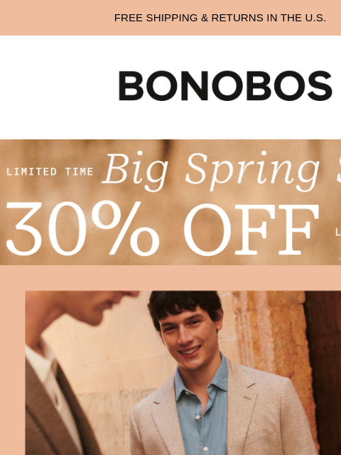 bonobos newsletter: Chinos Are 30% Off Right Now
