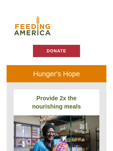 feedingamerica newsletter: THIS MONTH: From nourishing meals to taking action...