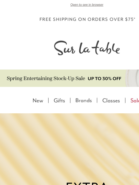 surlatable newsletter: 👀 Extra 20% Off Clearance + Breville Savings