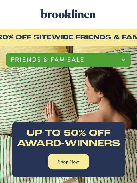 brooklinen newsletter: AWARD-WINNING ACCEPTANCE SPEECH