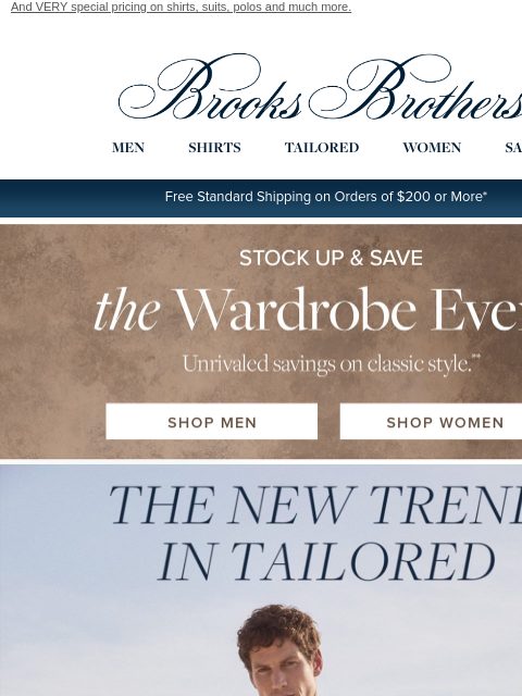 brooksbrothers newsletter: Soft tailoring: the look of the moment