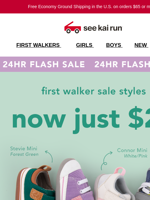 seekairun newsletter: First Walkers for $25 - Today Only!