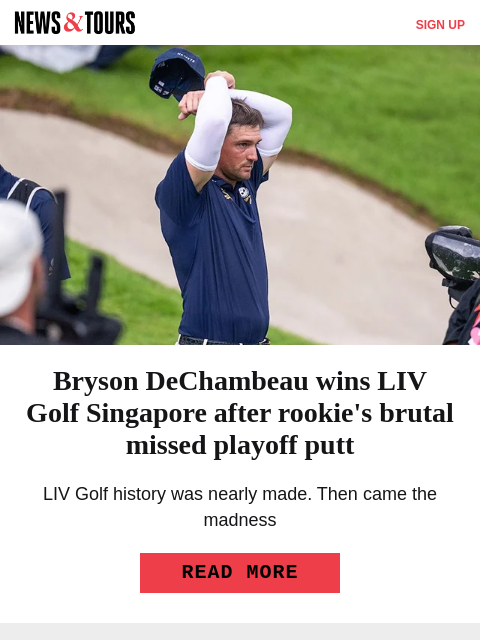 golfdigest newsletter: Cameron Young flips script with 2 swings