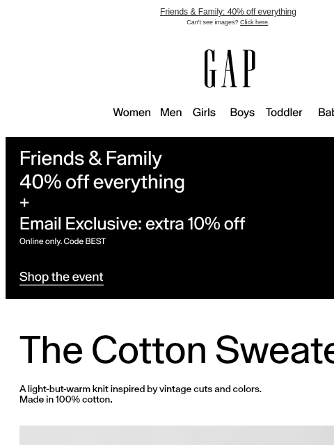 gap newsletter: Your new favorite sweater