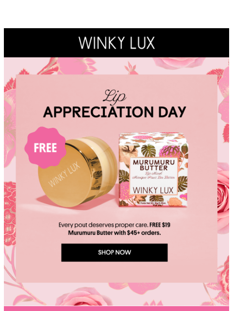 winkylux newsletter: FREE Lip Mask With $45+ Purchase 💋