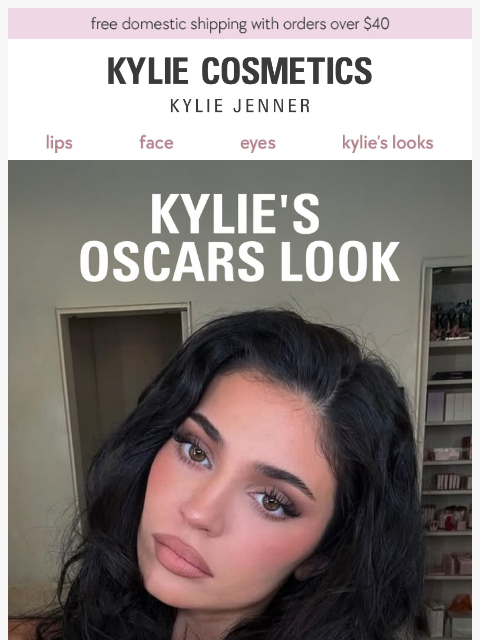 kyliecosmetics newsletter: recreate kylie's oscars look ✨