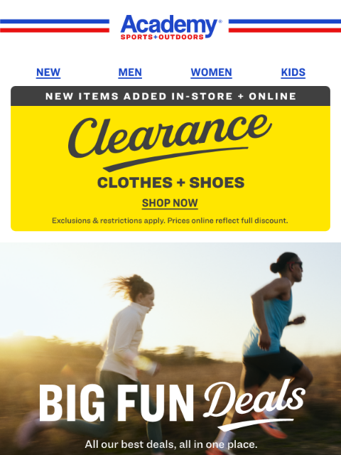 academy newsletter: From $19.99! Your Next adidas Styles