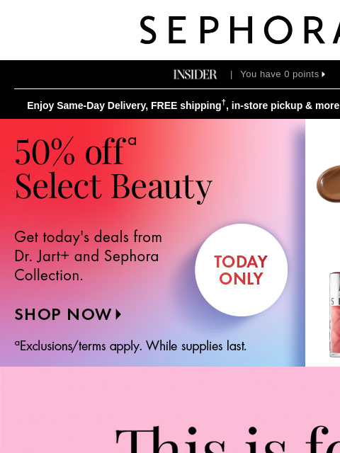 sephora newsletter: You 🤝🏽 THESE