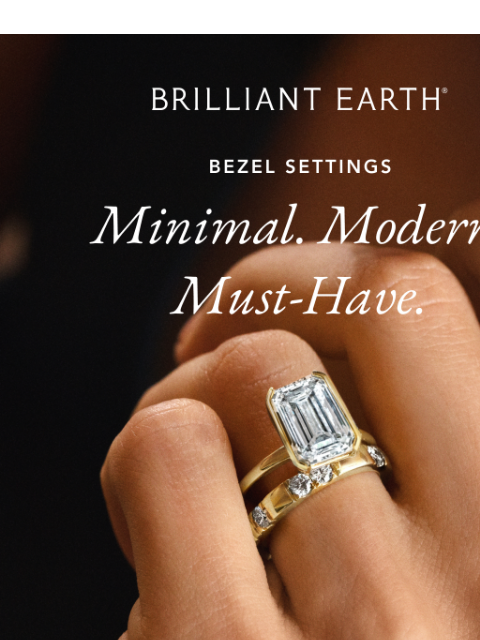 brilliantearth newsletter: TRENDING NOW: Bezel engagement rings
