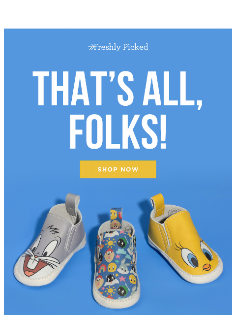 freshlypicked newsletter: NEW! A Little Nostalgia for Tiny Feet 💛