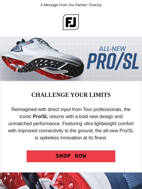 golfdigest newsletter: The all-new Pro/SL from FootJoy