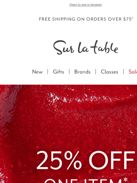 surlatable newsletter: 🥳 Your 25% Off* Code Is Here