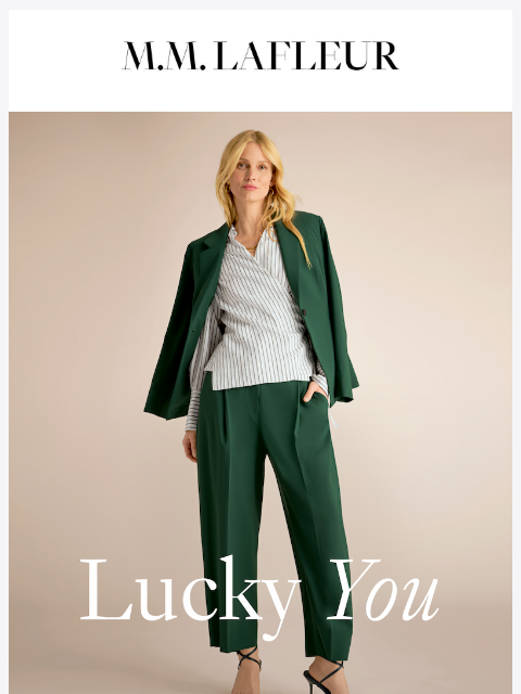 mmlafleur newsletter: This outfit is lucky.