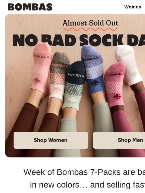 bombas newsletter: Bombas, All Week Long