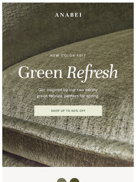 anabei newsletter: Color Edit: Willow & Olivine