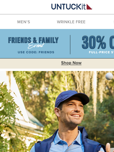 untuckit newsletter: Now 30% Off: Find Your Lucky Green ⛳🍀