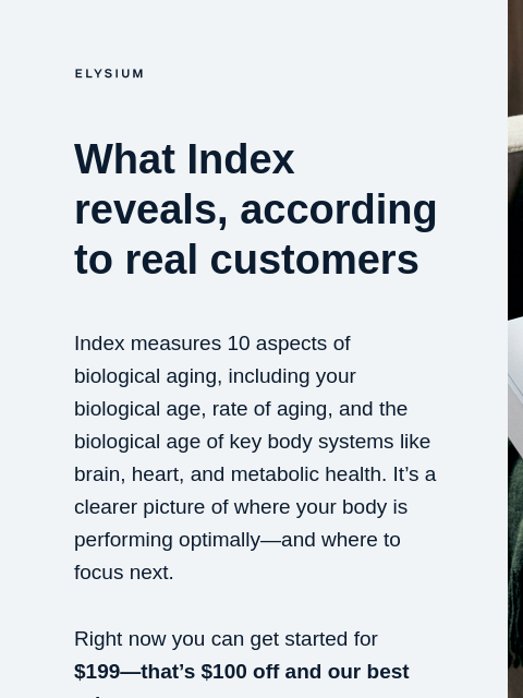 elysiumhealth newsletter: Proof, progress, and biological age. Now $100 off