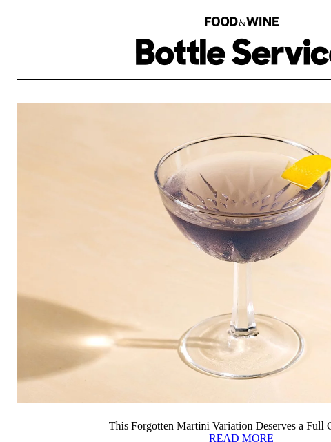 foodandwine newsletter: This Forgotten Martini Variation Deserves a Full C...