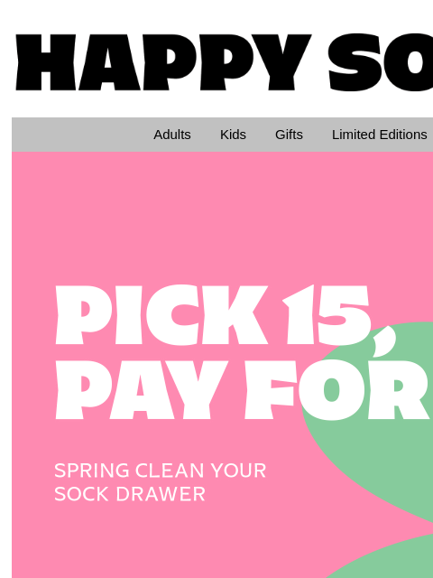 happysocks newsletter: Get 10 Socks for free!