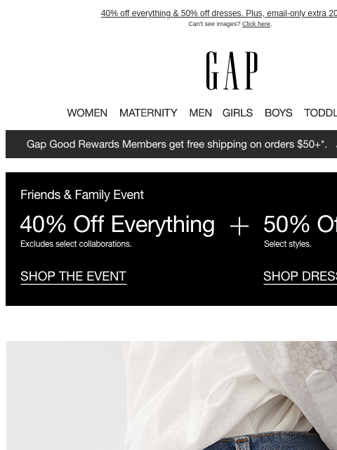 40% off everything & 50% off dresses. Plus, email-only extra 20% off. ‌ ‌ ‌ ‌ ‌ ‌ ‌ ‌ ‌ ‌ ‌ ‌ ‌ ‌ ‌ ‌ ‌ ‌ ‌ ‌ ‌ ‌ ‌ ‌ ‌ ‌ ‌ ‌ ‌ ‌ ‌ ‌ ‌ ‌ ‌ ‌ ‌ ‌ ‌ ‌ ‌ ‌ ‌ ‌ ‌ ‌ ‌ ‌ ‌ ‌ ‌ ‌ ‌ ‌ ‌ ‌ ‌ ‌ ‌ ‌ ‌ ‌ ‌ ‌