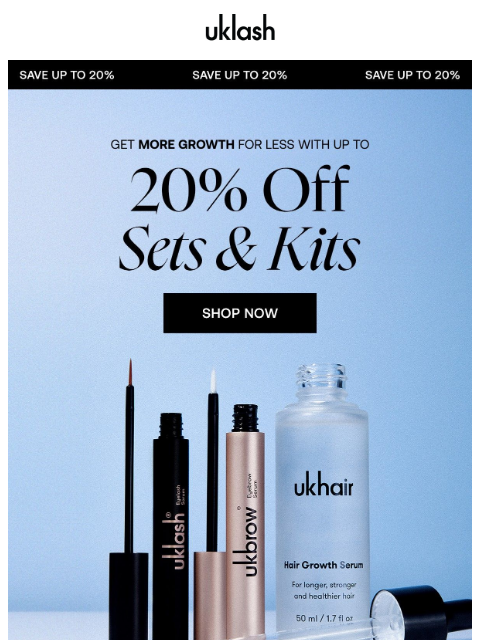 uklash newsletter: 💸 Grow More, Spend Less – Up to 20% Off!