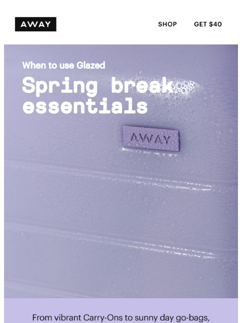 awaytravel newsletter: Luggage with a vacation glow ☀️