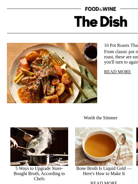 foodandwine newsletter: 10 Pot Roasts That Turn Out Fork-Tender