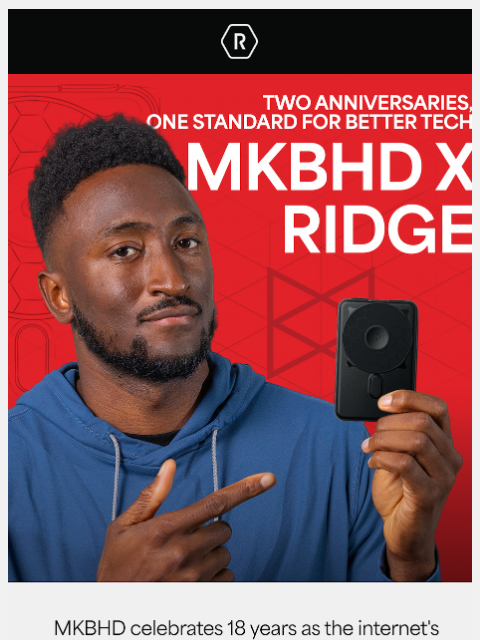 ridge newsletter: We invited MKBHD to our Birthday Party