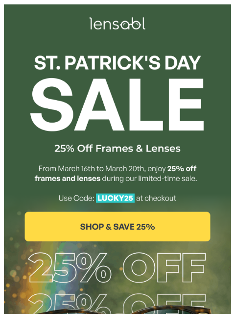 lensabl newsletter: 2 Days Left: Your Pot of Gold Awaits