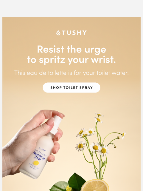 hellotushy newsletter: The most elegant way to lock down stench 🌸
