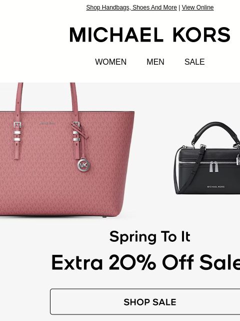 michaelkorsmail newsletter: It’s On! Extra 20% Off New Markdowns