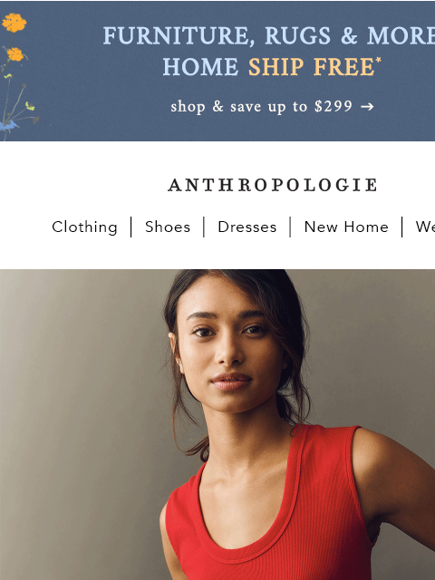 anthropologie newsletter: 6 tees & tanks you’ll want in every color