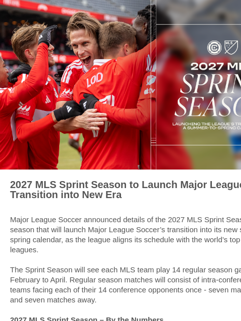 chicagofirefc newsletter: ⚽ 2027 MLS Sprint Season