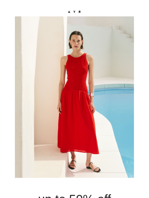 ayr newsletter: up to 50% off a few special things