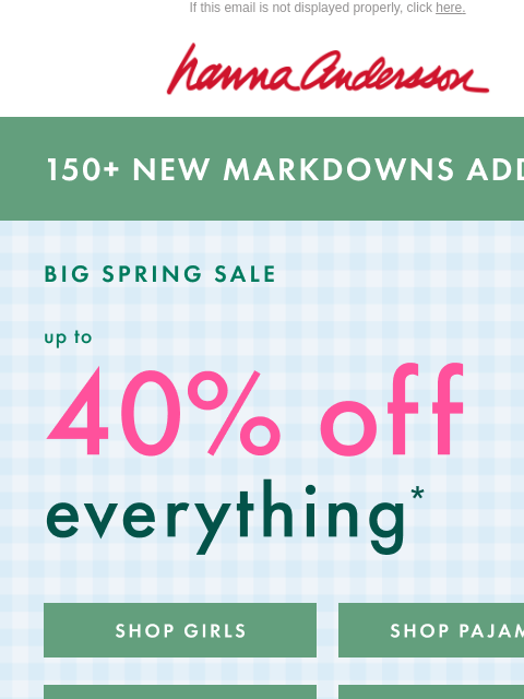 hannaandersson newsletter: Up To 40% Off EVERYTHING