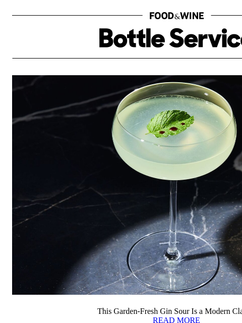 foodandwine newsletter: This Garden-Fresh Gin Sour Is a Modern Classic
