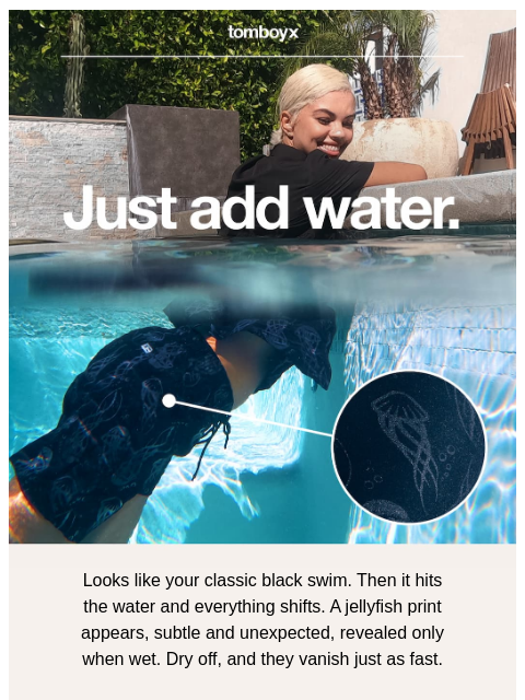 tomboyx newsletter: Swim Drop 🪼 Jelly Magic